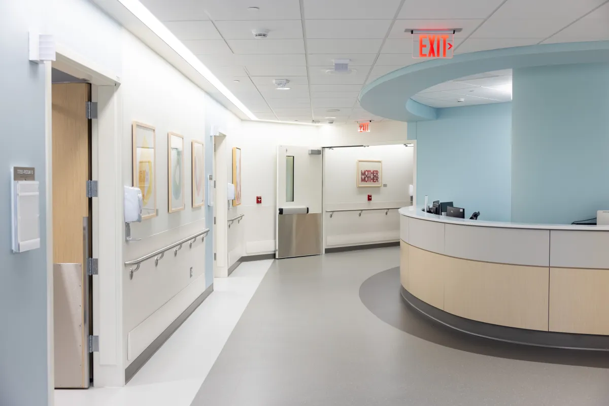 Front desk of the mother baby unit.