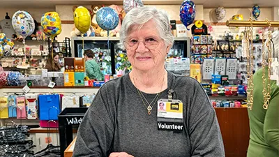 Sally Kruse in Gift Shop