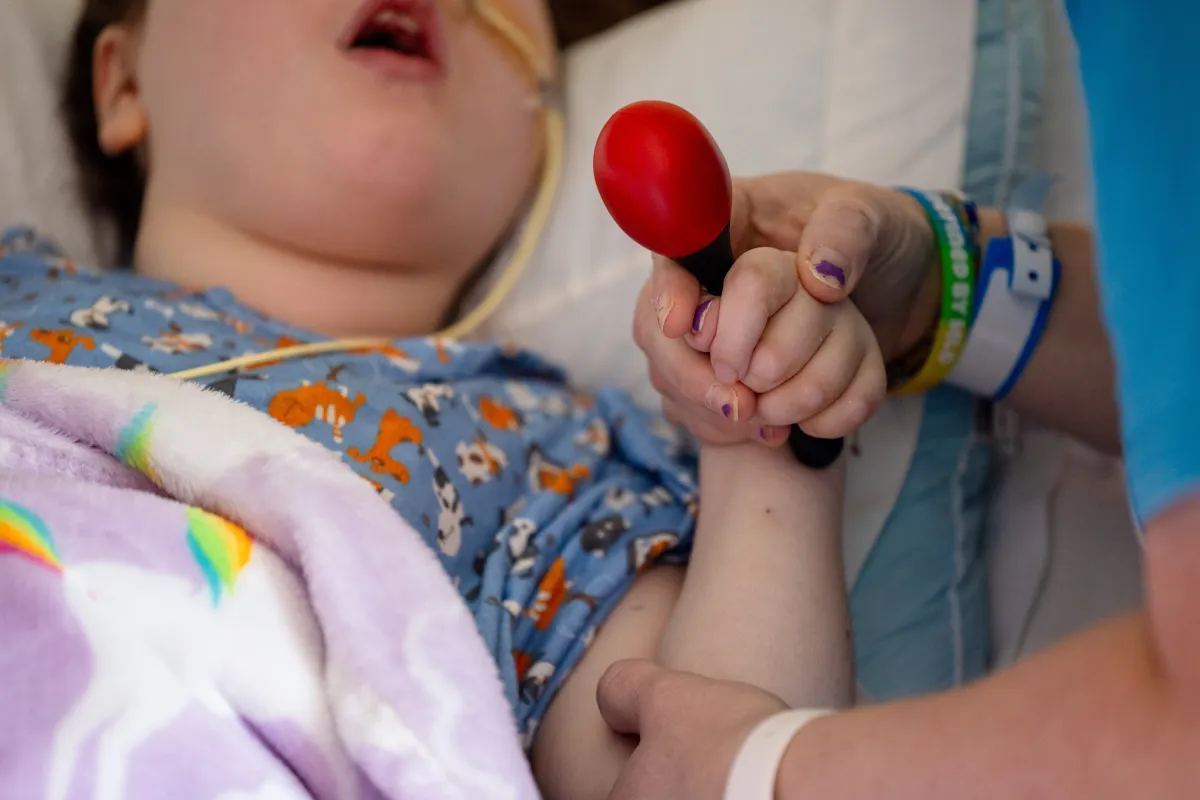 Peds patient with microphone