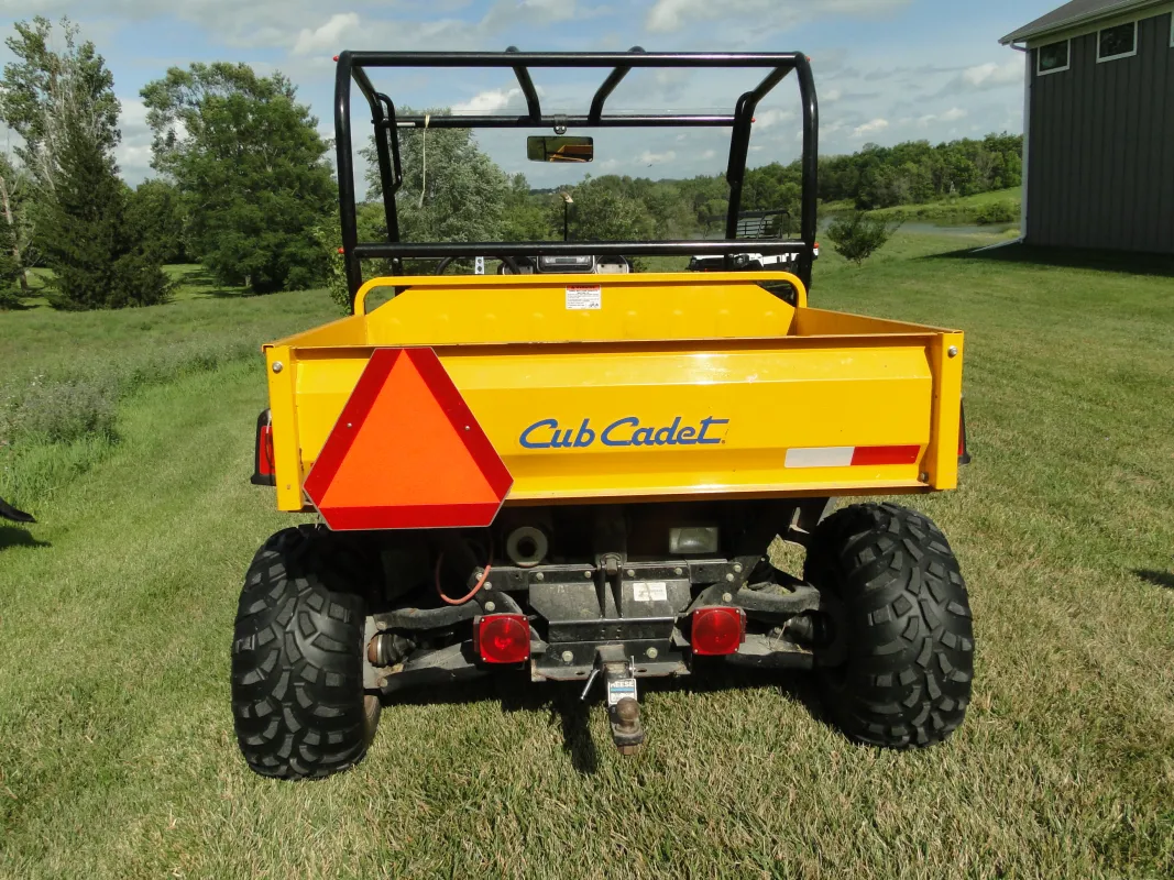 Back shot of ATV.