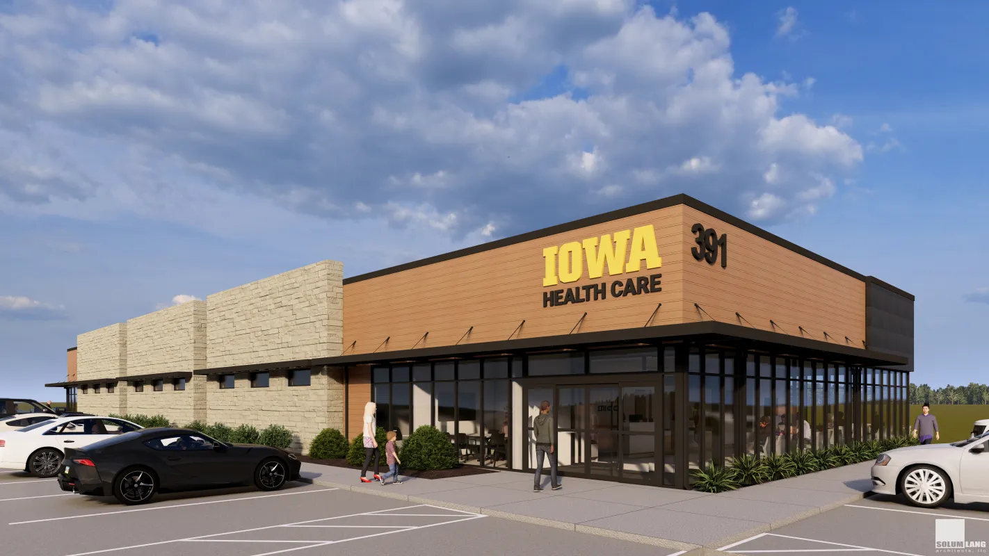 Rendering of UI Health Care clinic in Tiffin