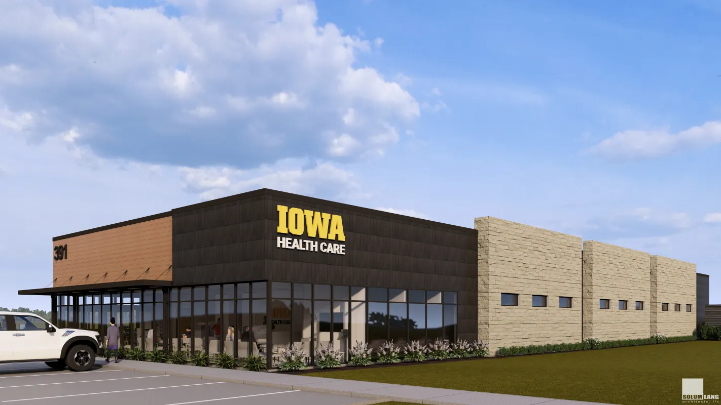 Rendering of UI Health Care clinic in Tiffin
