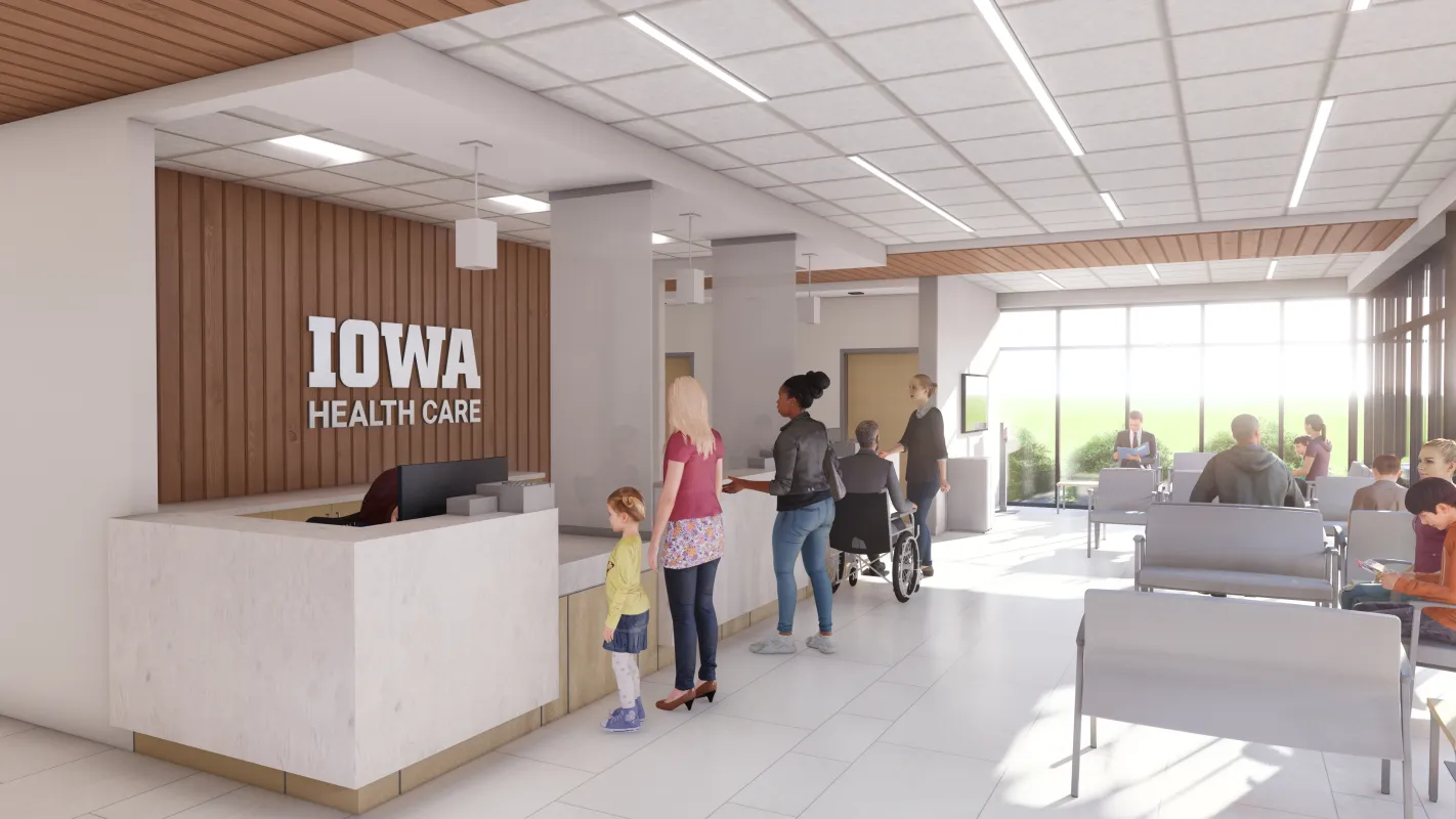 Rendering of UI Health Care clinic in Tiffin