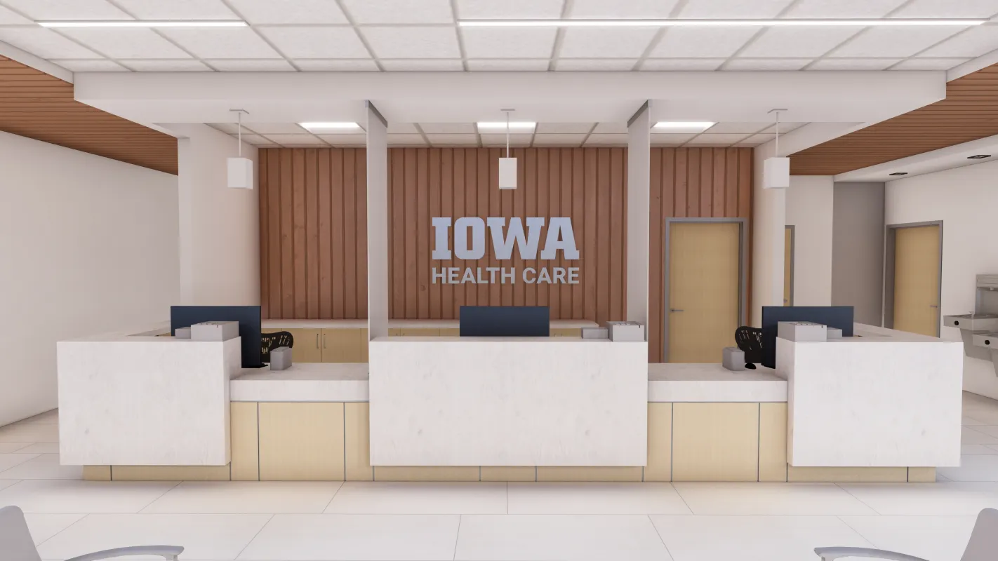 Rendering of UI Health Care clinic in Tiffin