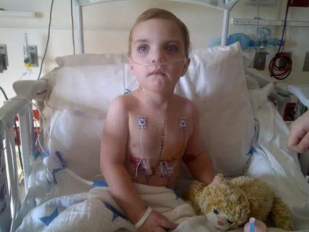 Kid Captain Beau Harvey as a child in the hospital