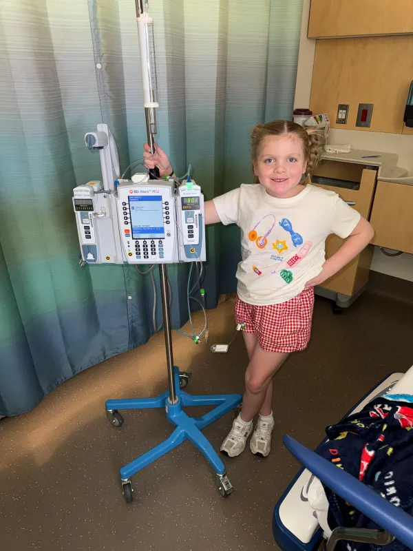 Kid Captain Harlow Taube in the hospital