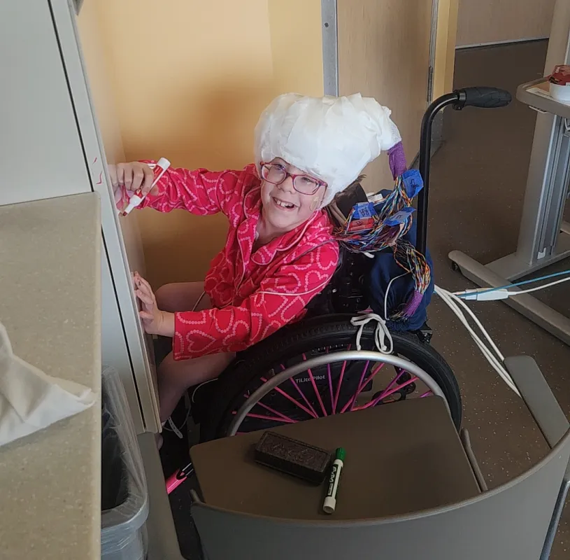 Kid Captain Eliana Gaul as an infant at Stead Family Children's Hospital