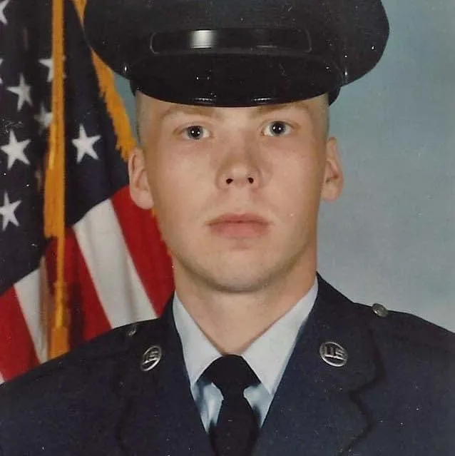 Ron Watson pictured at age 20 in the Air Force