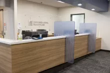 Interior front desk of the new sports medicine location