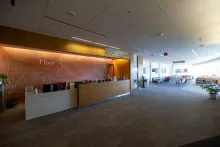 Lobby photo of the third floor of Iowa River Landing