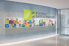 Wayfinding image of level 2 entrance at UI Stead Family Children's Hospital