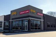 Exterior building image of the UI Health Care Urgent Care in Davenport, IA