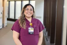 Clinical technician Ashley Ventura in the operating room at UI Health Care’s university campus on Monday, May 13, 2024.