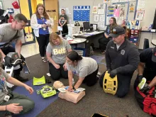 UI Health Care training CPR in schools