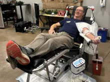 donor celebrates 50 years of blood donation