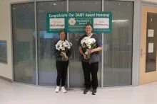 Chrissy McCullough, BSN, RN, CCRN, and Cale Muhlhausen, BSN, RN, CCRN