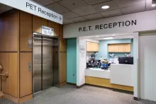 PET Radiology imaging clinic check-in
