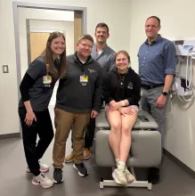 Keisha Tomac with care team at first appointment