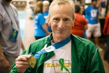 Bill Klahn with his 2016 Transplant Games medal
