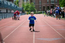 Cooper Vozza runs in the 2016 Transplant Games