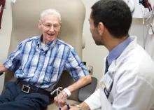 heart patient in clinic with doctor