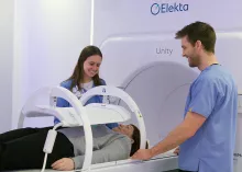 Patient receiving high-tech therapy