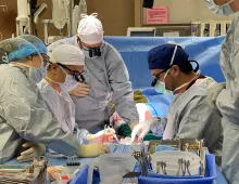 Plastic surgery team in the operating room