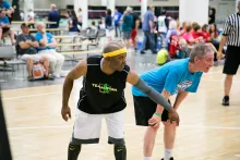 Terrell Jordan Sr. playing basketball