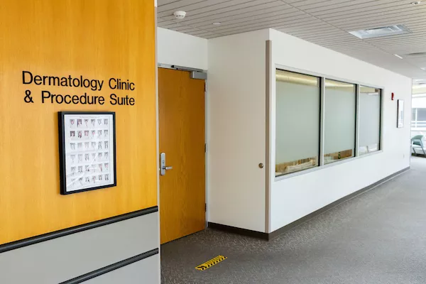 Dermatology Clinic main entrance at UI Hospitals & Clinics
