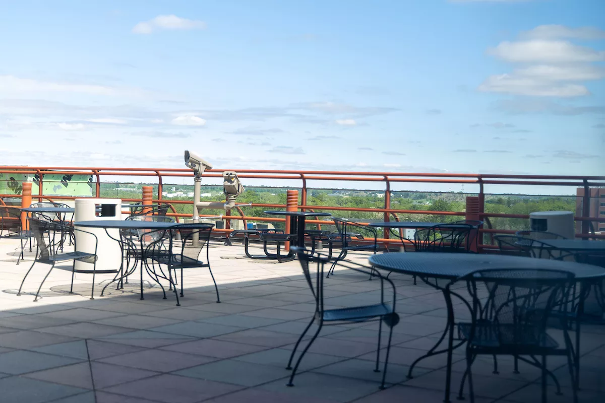 Exterior view of the rooftop terrace