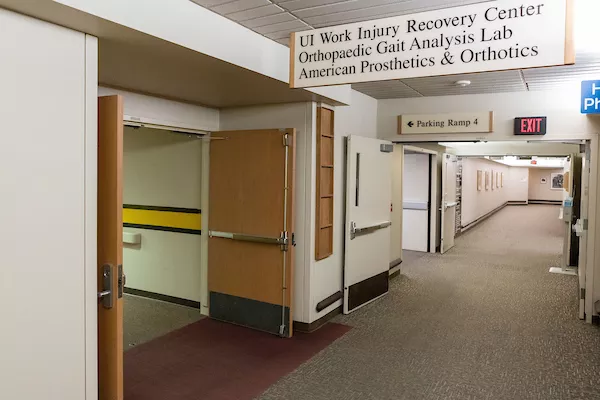 Work Injury Recovery Center entrance at UI Hospitals & Clinics