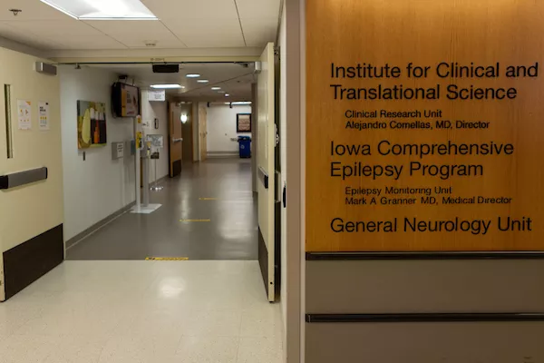 Interior wayfinding image of the Neurology Unit and Epilepsy Program office