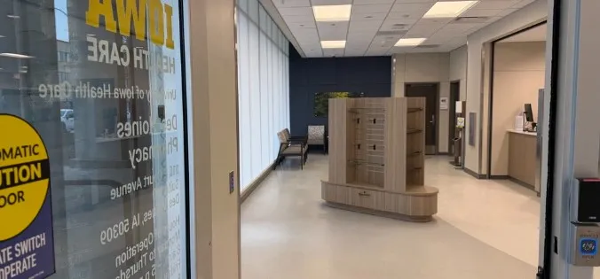 Pharmacy entrance at E. Court Ave 