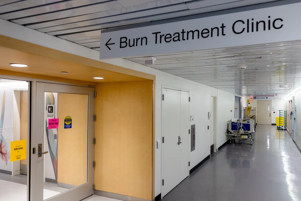 Entrance to Burn Treatment Clinic