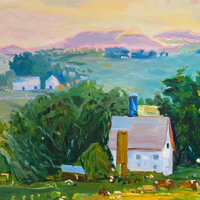 Peace in the country oil painting by Patricia Shahrivar