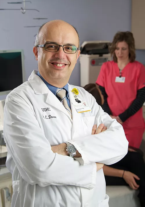 Eyup Duran, MD in the clinic