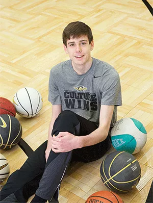 Patrick McCaffery on basketball court