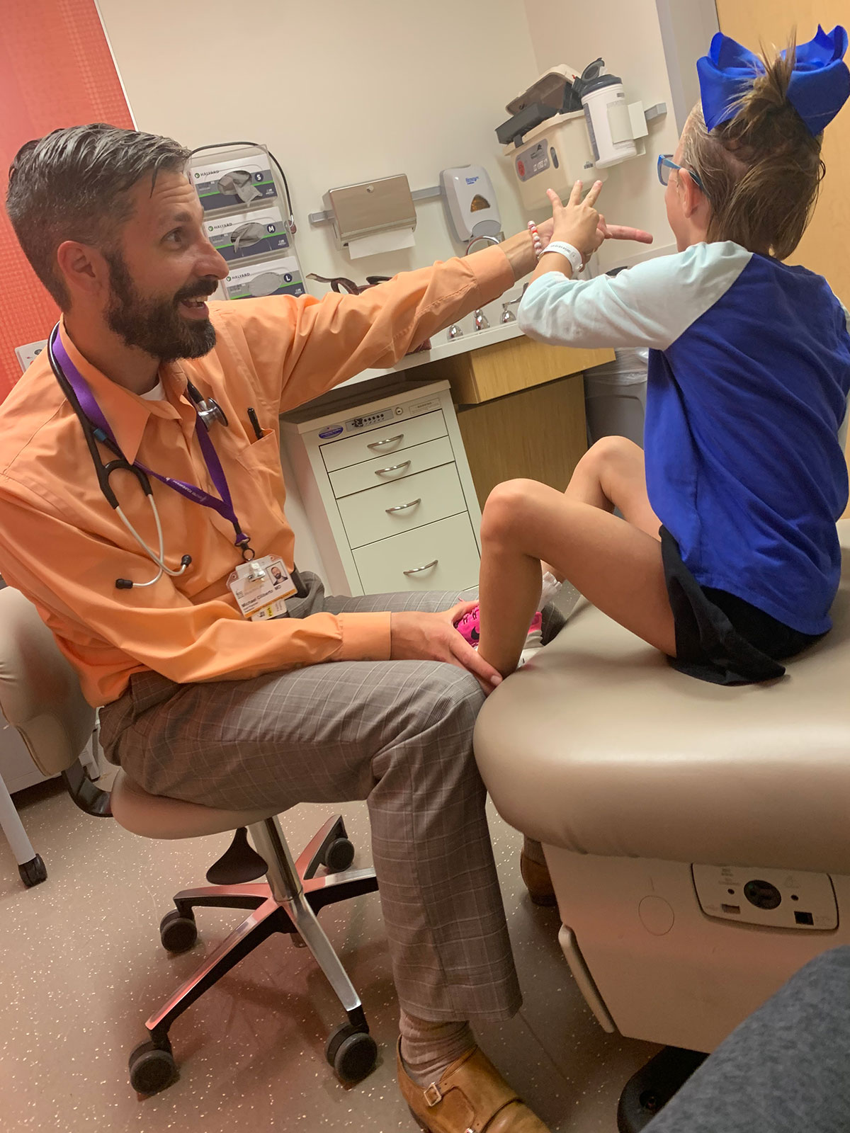 Molly Woodley with her provider