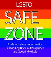 LGBTQ Safe Zone project sign